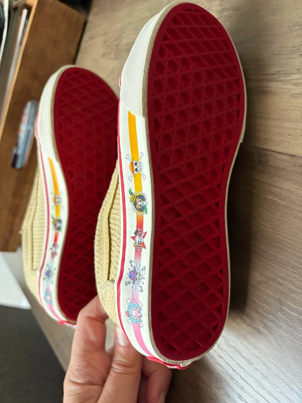 Vans x One Piece Straw Hat Authentic Sneakers Kids Size 2